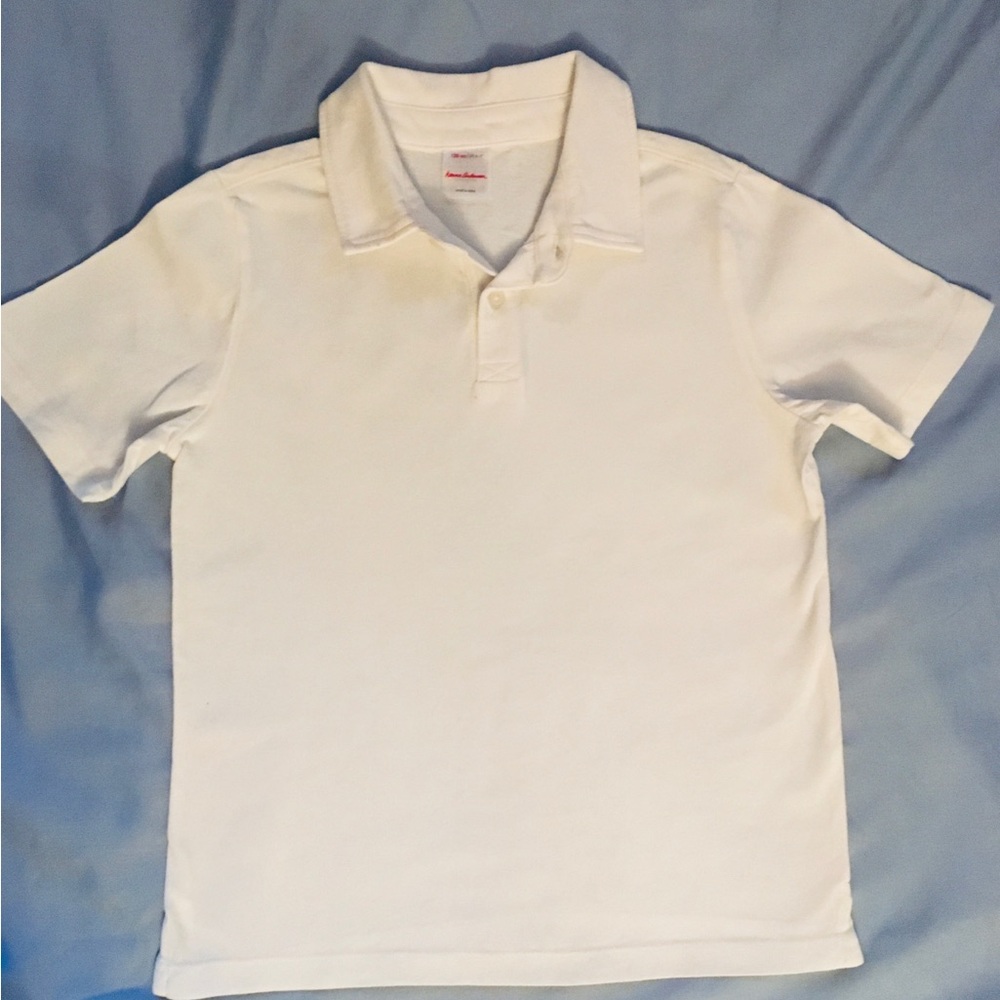 Hanna Andersson Classic White Polo Shirt 120 6-7